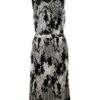 Top plisado blanco/negro floral