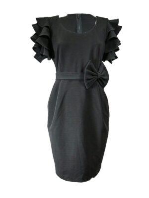 Vestido lazo gris