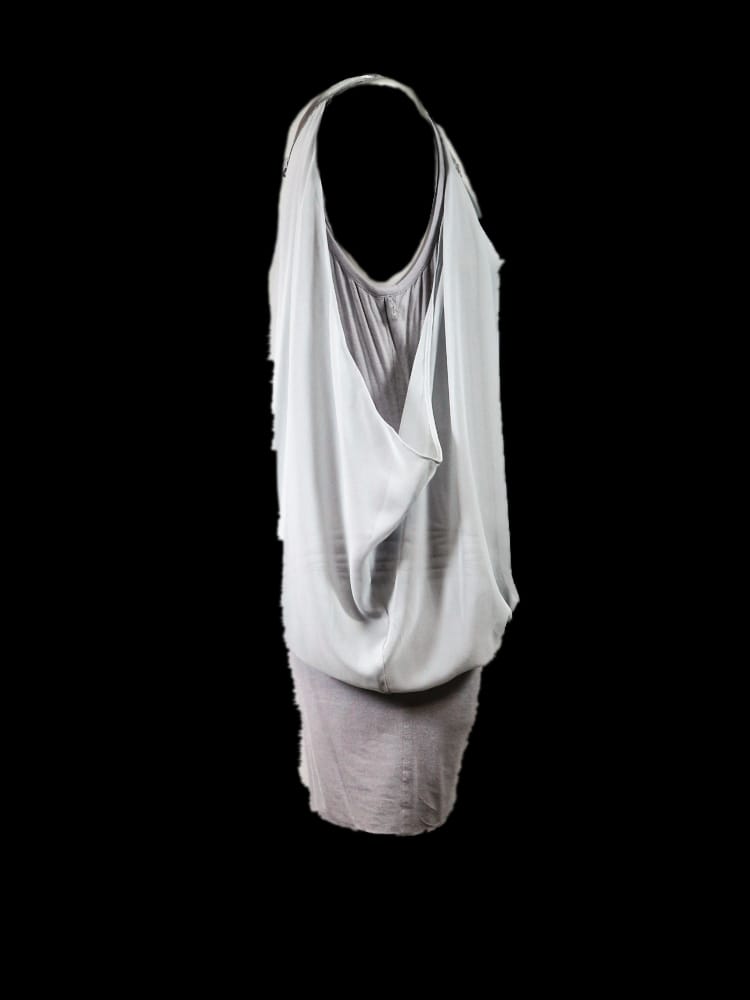 Vestido corto "low waist" color gris