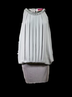 Vestido corto "low waist" color gris