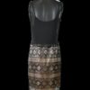 Vestido midi blouson negro, cuerpo tipo camisero Vestido midi blouson negro, cuerpo tipo camisero