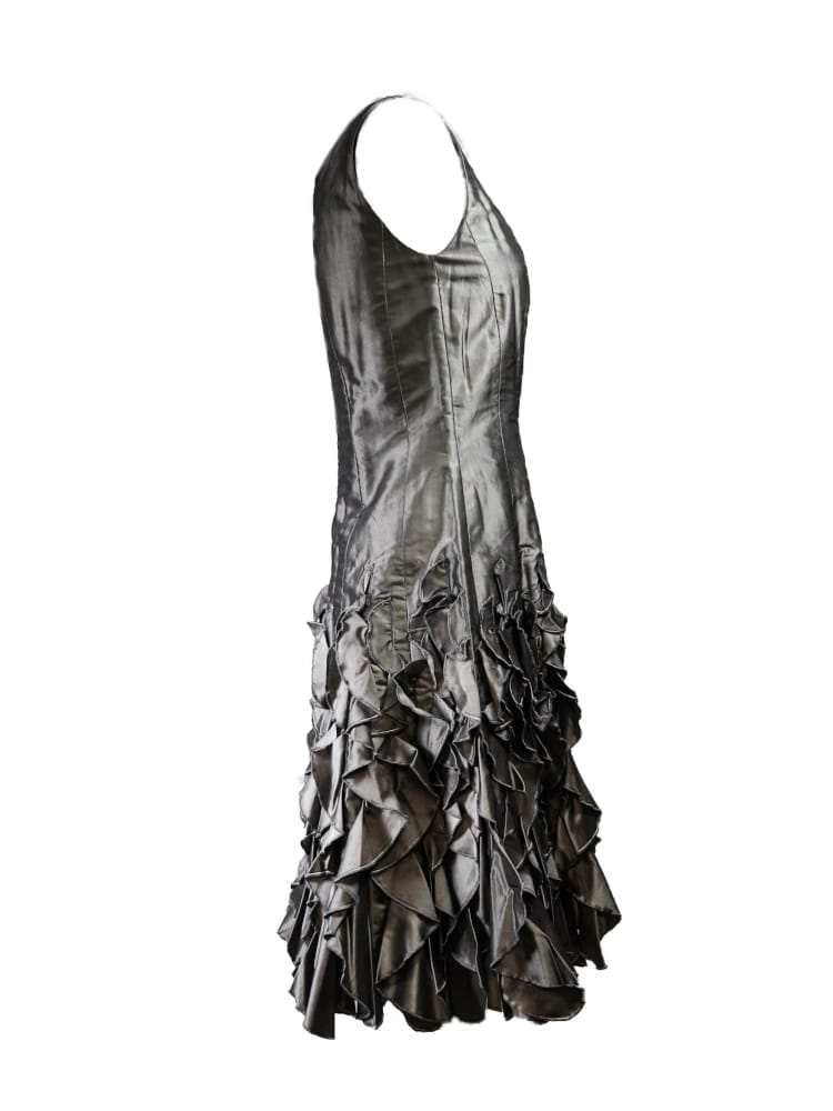 Vestido _Satén_Gris_lat Vestido _Satén_Gris_lat