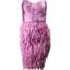 Vestido plumas lila